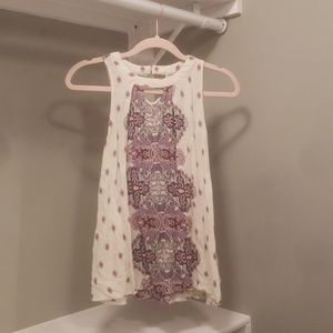 Patterned sleeveless top